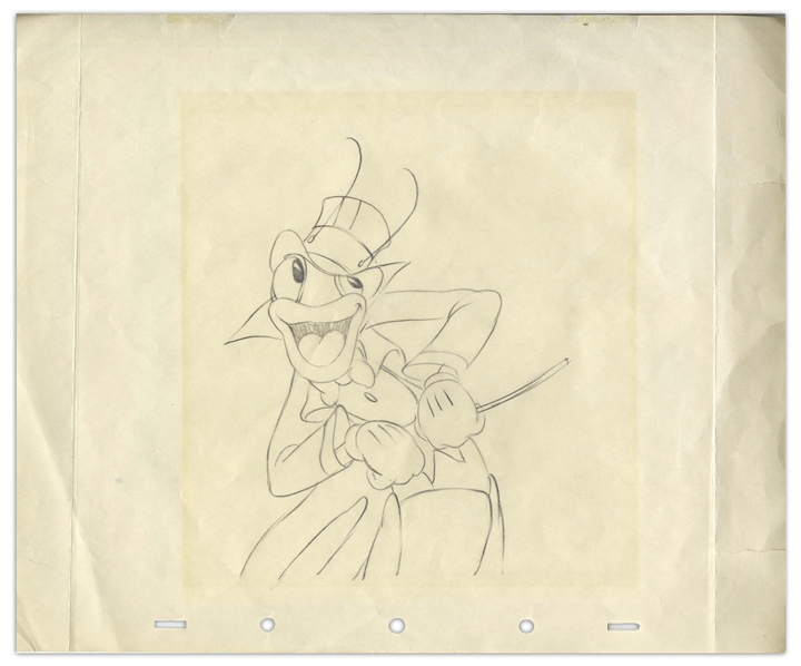 Ward Kimball Drawing of the Band Leader From Woodland Cafe